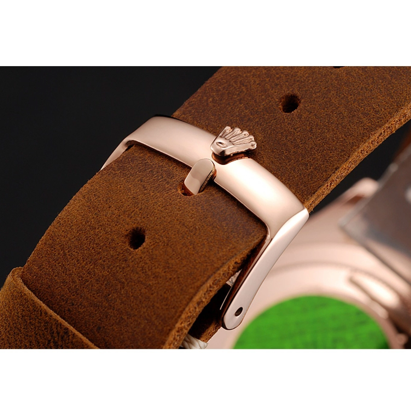 AAA replica watch Case Leather Gold Master Dial Yacht Brown Black Bracelet 1453861 Rolex Rose 0626
